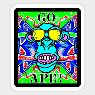 Go Ape Mad Monkey Sticker